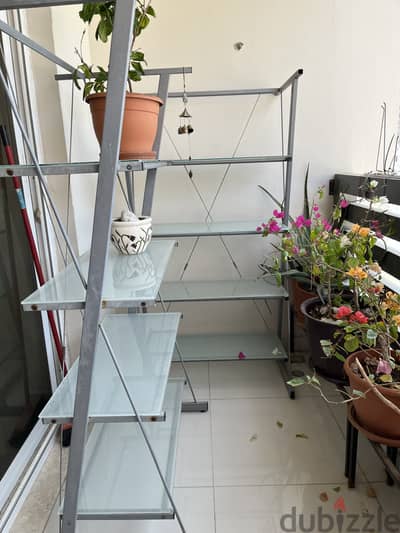 Aluminium body Glass Shelf - Indoor or  Outdoor use