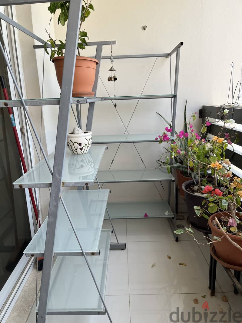 Aluminium body Glass Shelf - Indoor or  Outdoor use 0