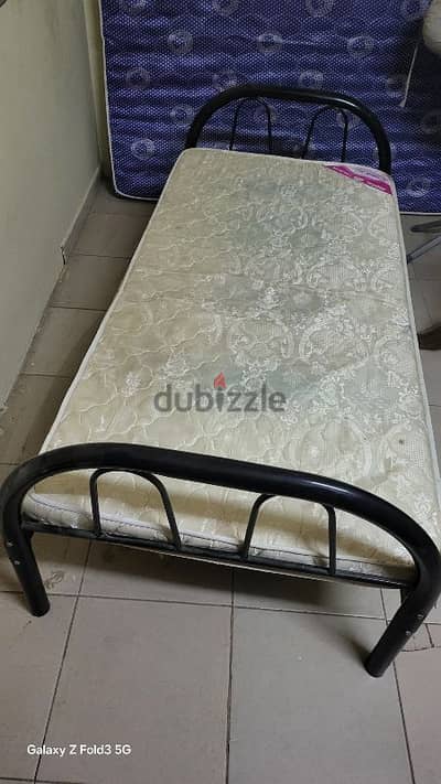 bed with mattress