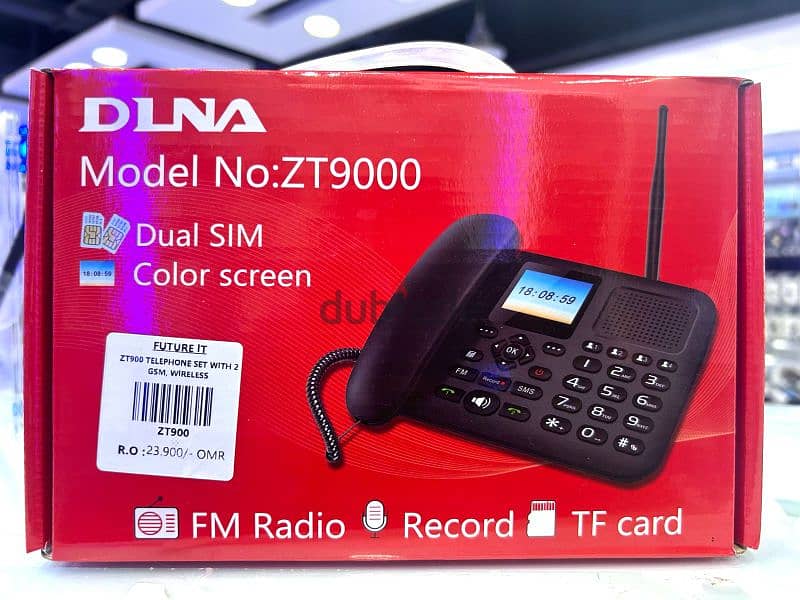 DLNA ZT9000 Dual Sim Land Phone With Auto Call Record 1