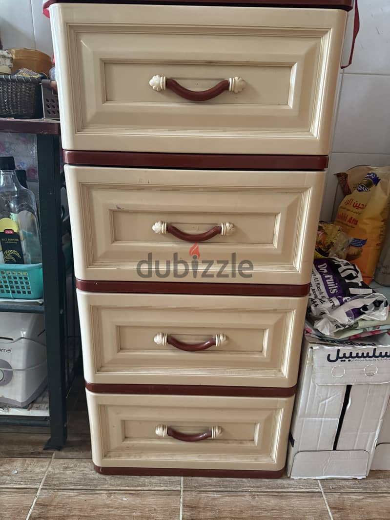 KITCHEN STORAGE CUPBOARD WITH 4 DRAWERS 0