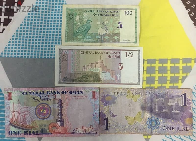 a set of 4 old Omani banknotes 1