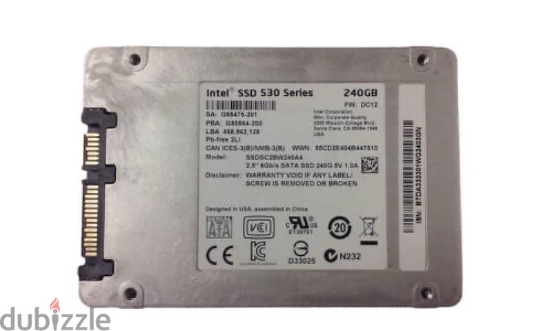 Intel 240 Gb SSD Drive 1