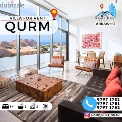 QURM | MODERN 3+1 BR VILLA WITH GREAT VIEWS (UN FURNISHED)