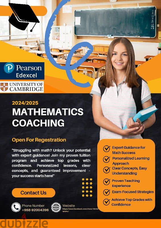 Mathematics coaching available for all grades 7