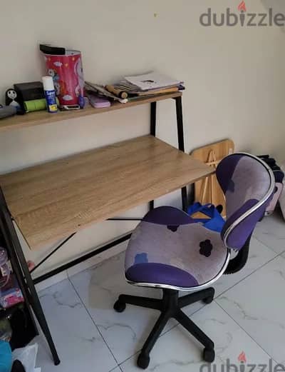 2 study table chair