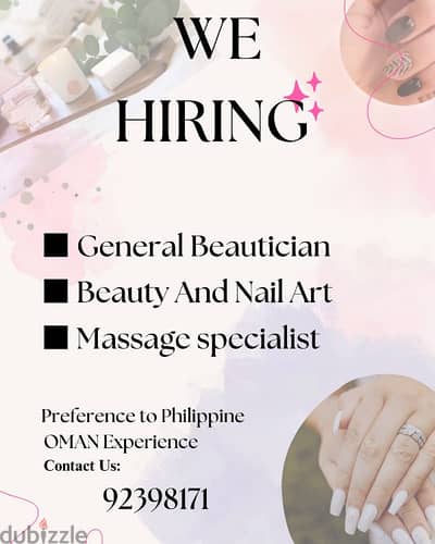 Required Salon Staff LADIES