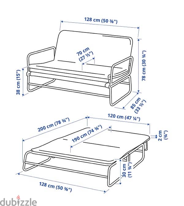 Ikea chair and bed 5