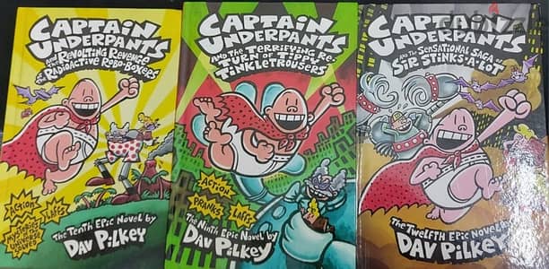 captain underpants HARD cover books