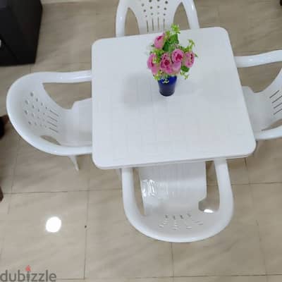 Branded PVC DINING TABLE WITH 4CHAIRS