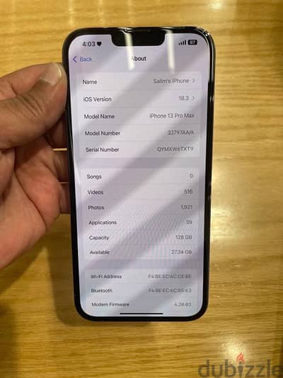 iPhone 13 pro max 128 gb