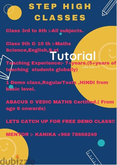 classes 1st to 10th online and offline (7 years exp)