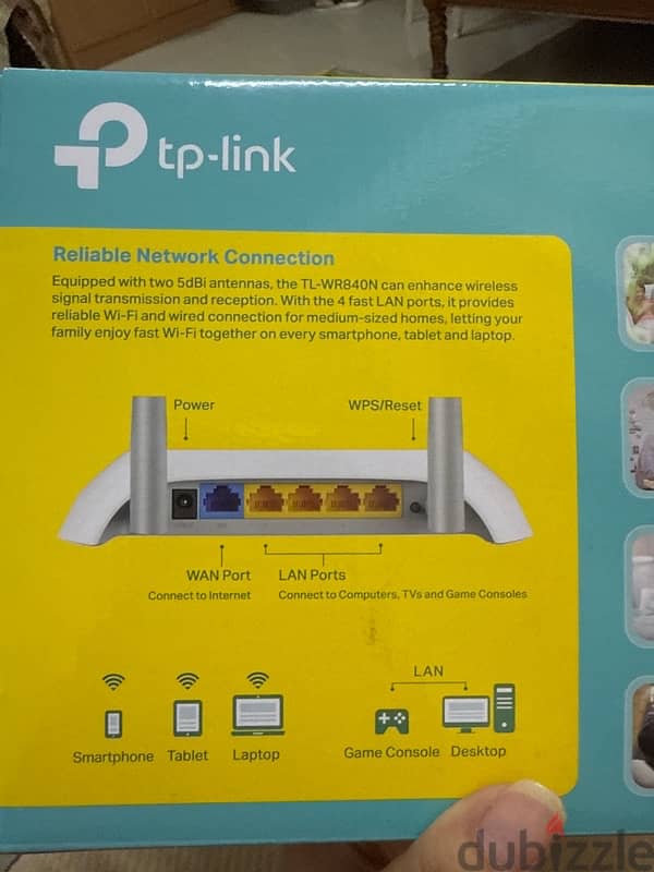 tp-link 300Mbps wireless N Router [ TL-WR840N ] 4in1 3