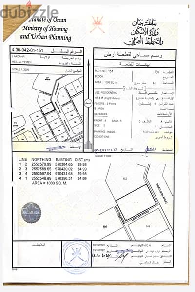 ارض للاستثمار بموقع مميز جداً في ولاية الجبل الاخضر