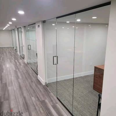 I will do all type tempered glass work glass partition  window  door