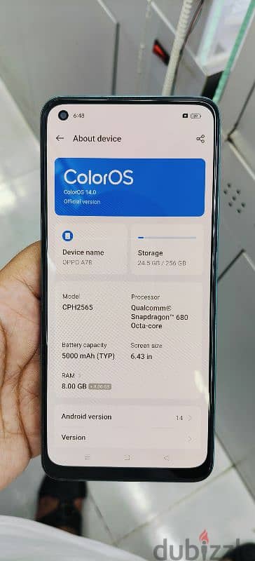 OPPO A78 256GB 8+8RAM 1