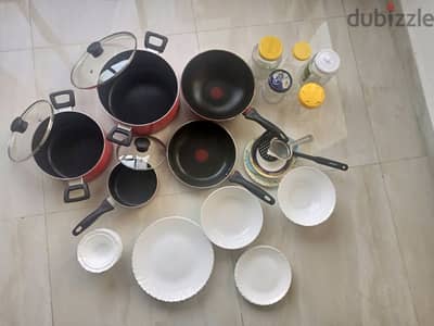 Cookware, Dinner set, Kitchen rack and stand