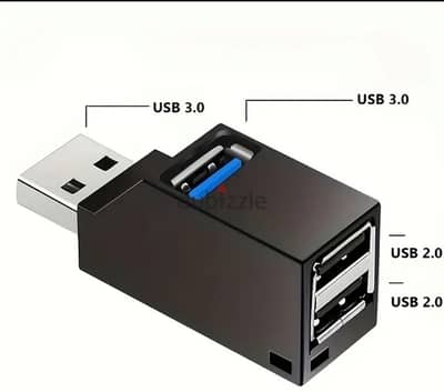 High-Speed USB 3.0 Hub Adapter with 3 Ports