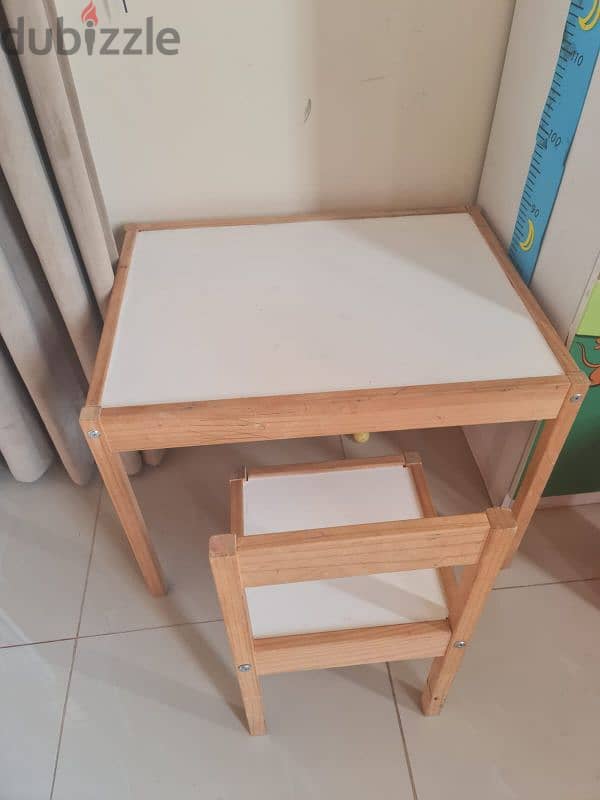 Kids cupboard and two door cupboard. table and chair 8