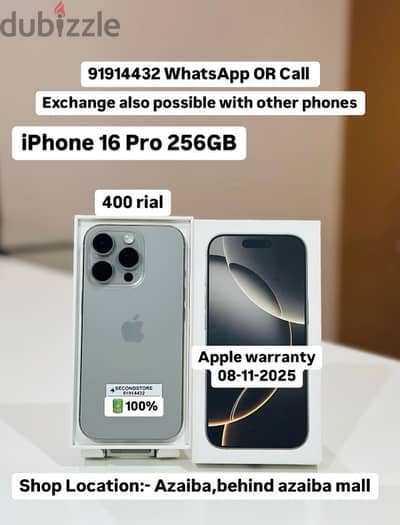 iphone 16pro 256gb neet and good condition