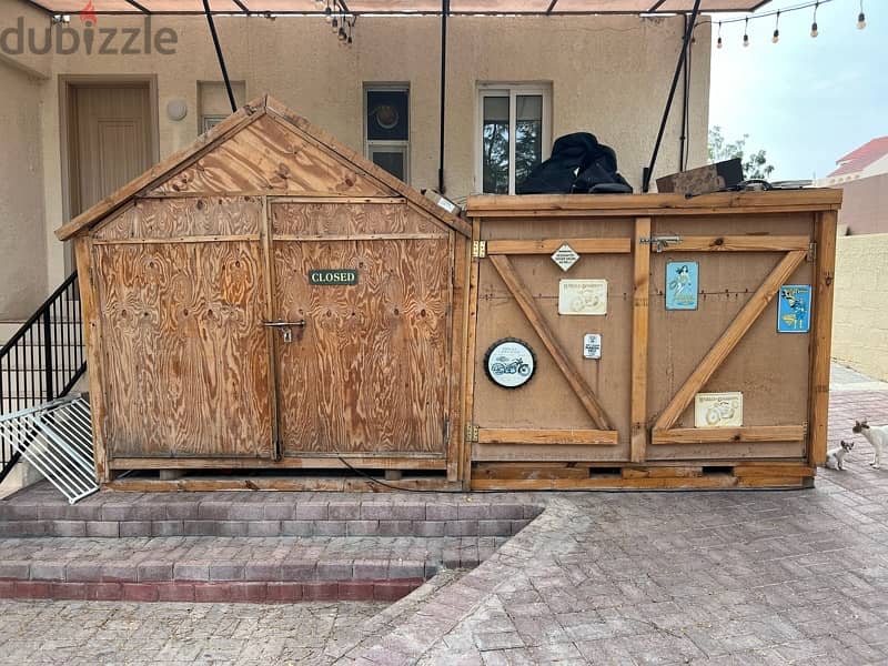 Two Wooden Storages Equipped with Tools and machines 18