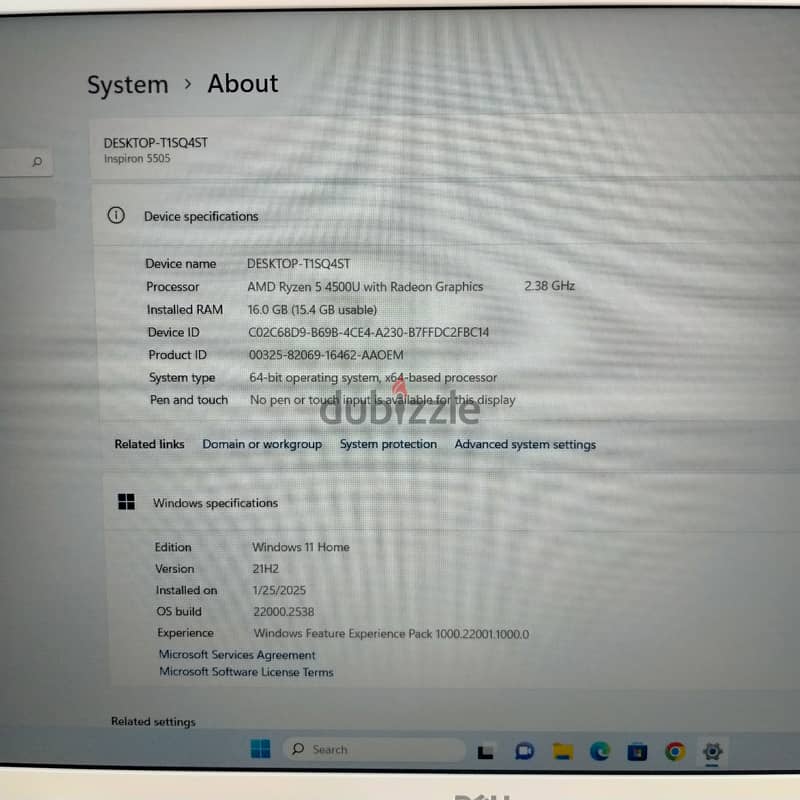 AMD Ryzen-5 4500-U 16GB RAM 512GB SSD 15.6 INCH SCREEN 3