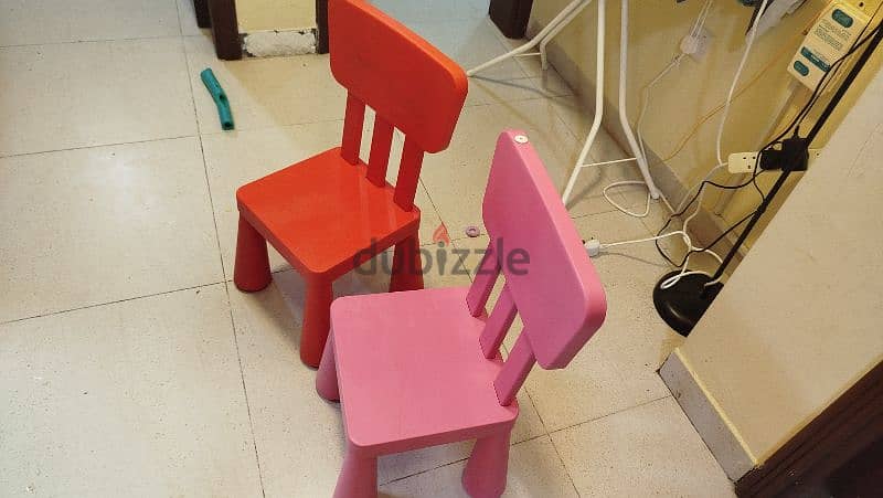 Ikea Kids chairs and side tables 2