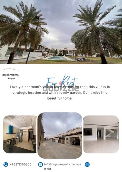 4 bedrooms villa for rent at Muscat hills