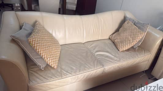 leather Sofa 3 Seaters