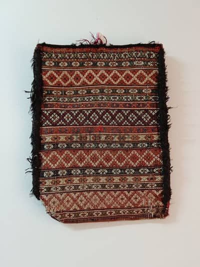 antique handmade wool bag wall decor ( more than 100 years old )