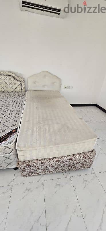 single bed and mattress