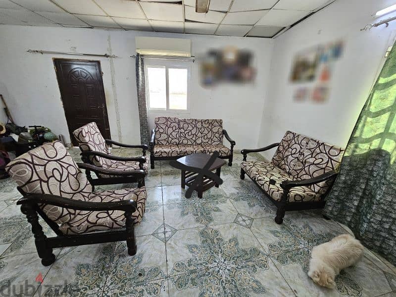 wooden Sofa for urgent sale (expact living oman) 5