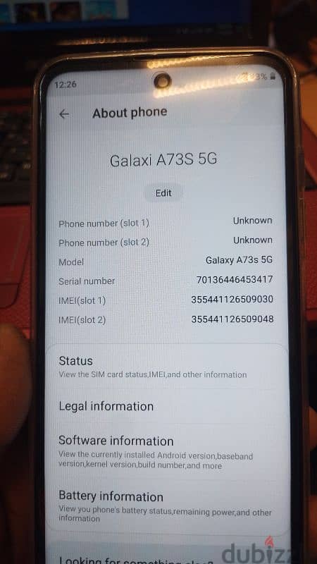 MOBILE SALE URGENT ( Samsung A73 5G) 3