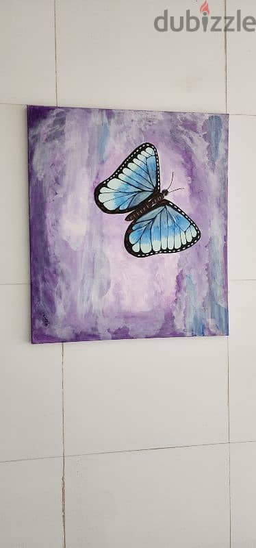 butterfly purple painting 2