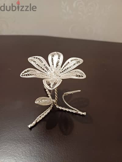 Decorative silver flower