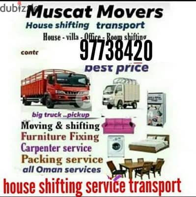 House shifting service Carpenter Pickup Truck rental Furniture fixing