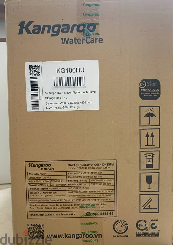 Kangaroo KG100HU Hydrogen Lux RO Water Filter 1