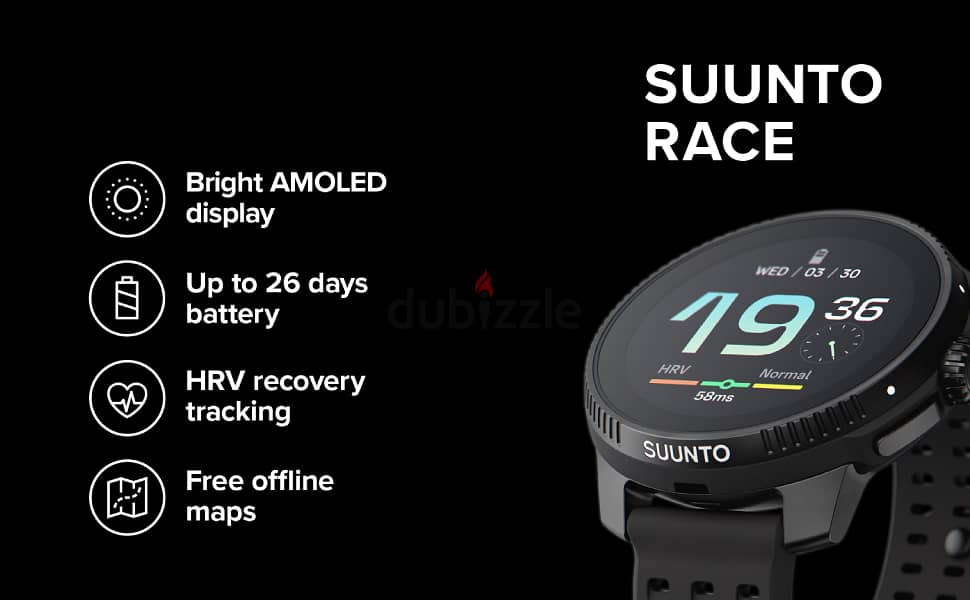 Suunto Race Titanium Charcoal - Advanced Health Watch 2