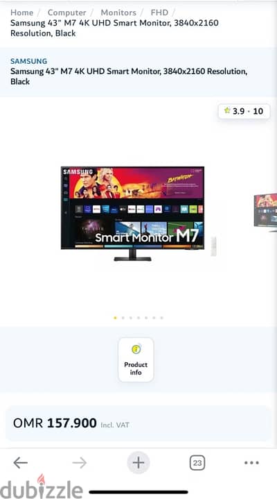 Samsung Smart monitor 43inch