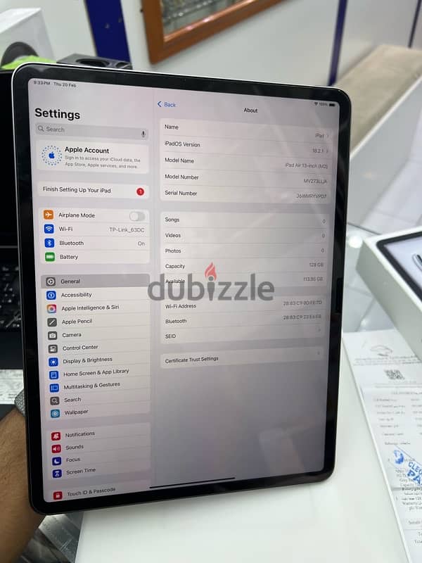 Apple iPad Air 6 M2 13inch 128GB Wi-Fi 3