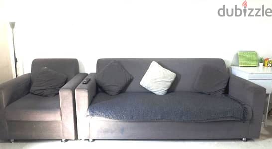 5 seater sofa (3 + 1 + 1) - Grey color