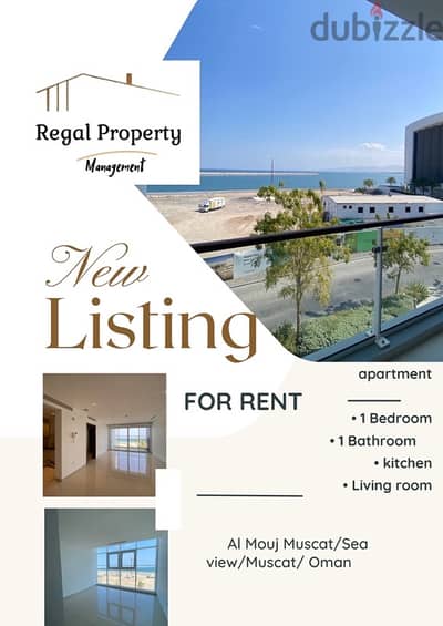 Beautiful sea view 1 BHK apartment in marsa gardens building for rent