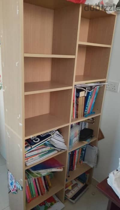 3 door Wardrobe and 12 + 6 cabinet book racks for sale