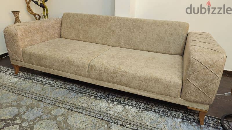 Turkish 3 seater sofa +2 chairs 6