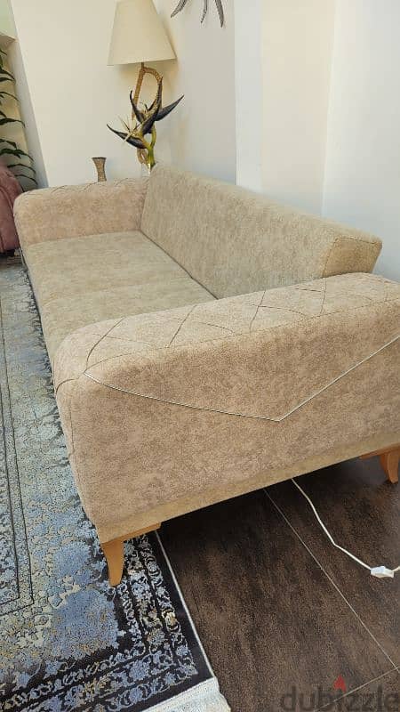 Turkish 3 seater sofa +2 chairs 7