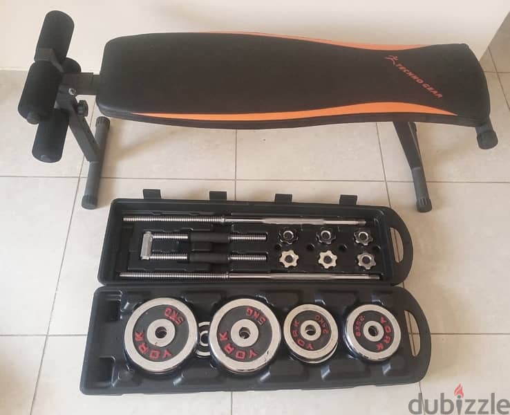 Dumbells for Sale with Bench 1