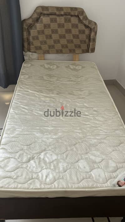 Single used bed and mattress