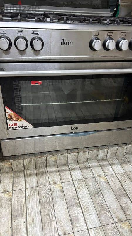 iKon gaz cooking range 5 burners 90*60 3