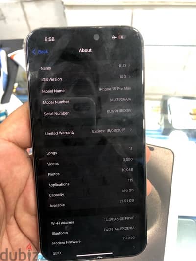 iPhone 15pro max 256gb