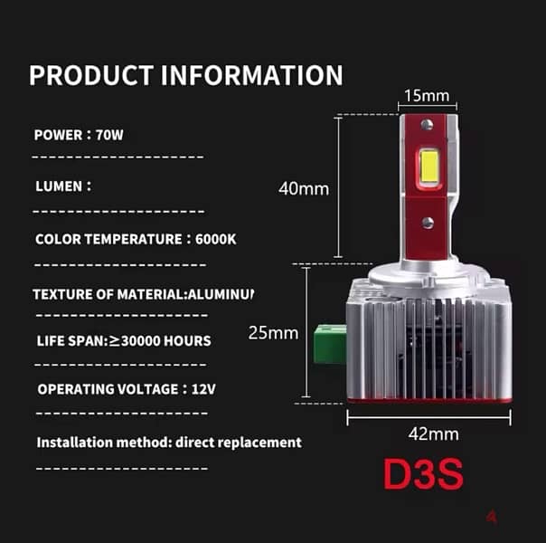 D3S LED للسيارات الزنن 2